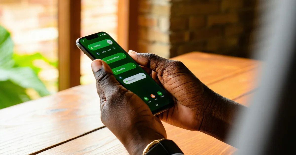 Person using WhatsApp on a smartphone for health consultation